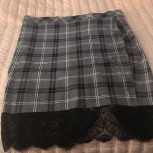 NWT Grey Plaid Pencil Skirt Torrid